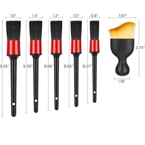 Car Detailing Brushes Duster Cleaning Kits, Soft Hair Dashboard Air Vent - Picture 6 of 7